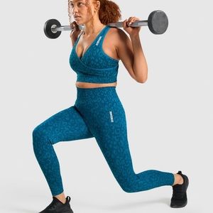GYMSHARK ADAPT ANIMAL SEAMLESS LEGGINGS - TEAL